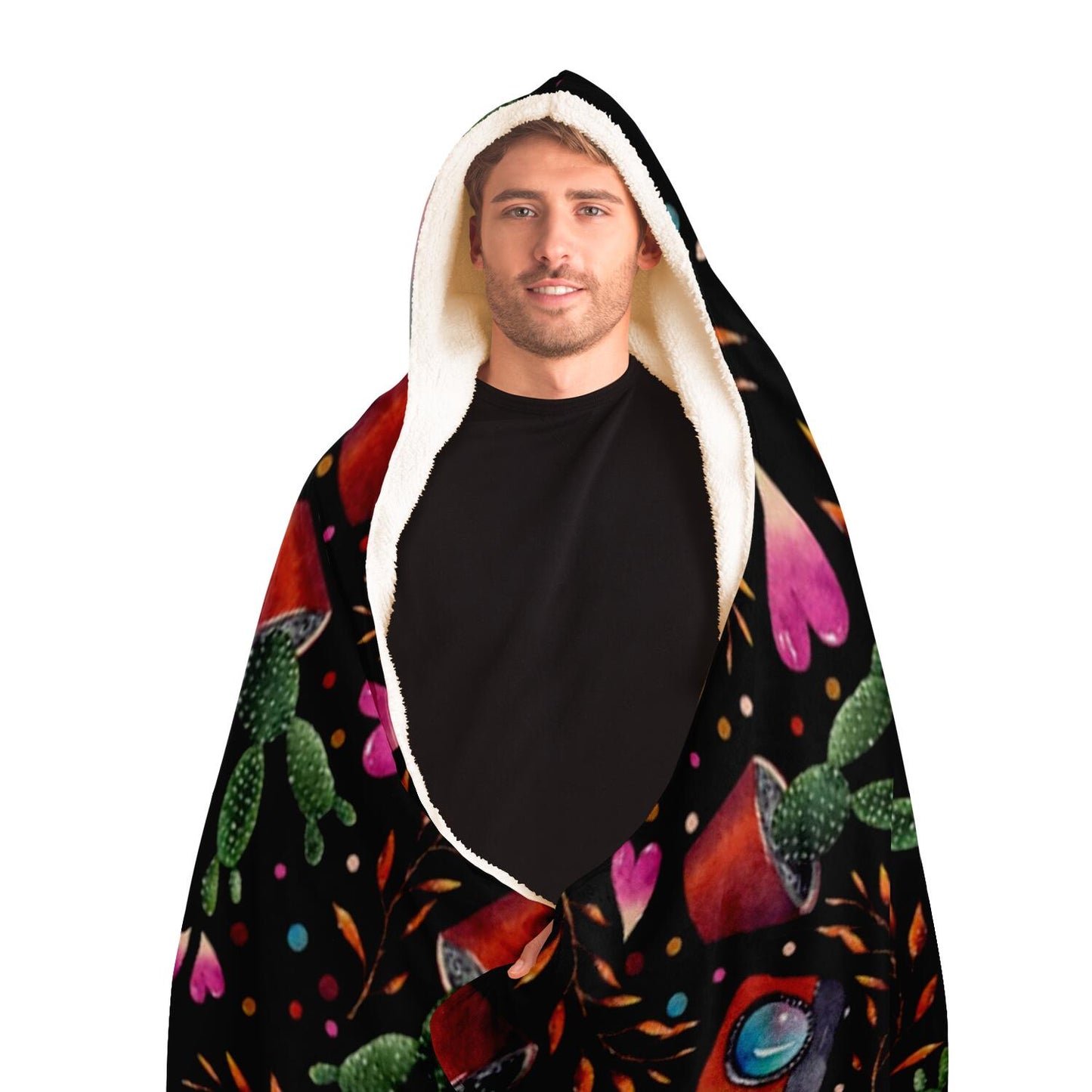 Photography Pattern Hooded Blanket