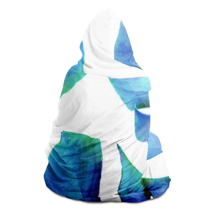 MONSTERA EXOTICA - AZURE Hooded Blanket