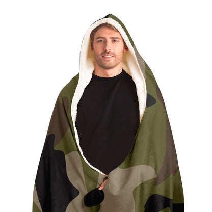 Multi Cam Scheme Hooded Blanket