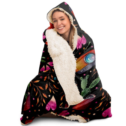 Photography Pattern Hooded Blanket