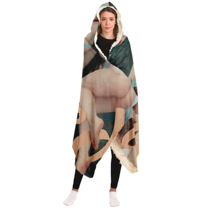 Get Naked Art Print Hooded Blanket