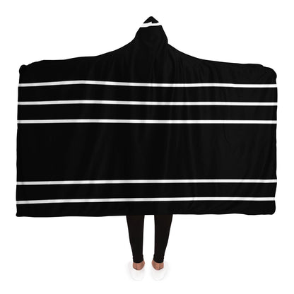 Simple Lines Pattern Poster Hooded Blanket