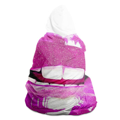 Purple Lips Hooded Blanket