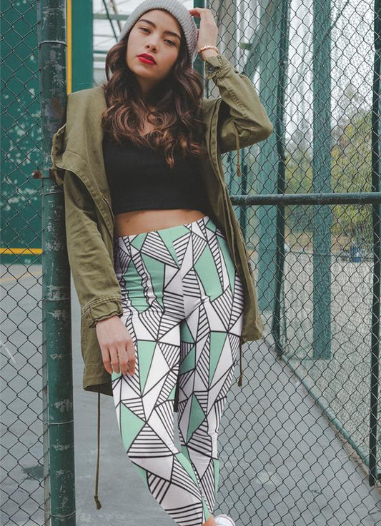 Virgin Teez Leggings Ab Lines With Mint Blocks Legging