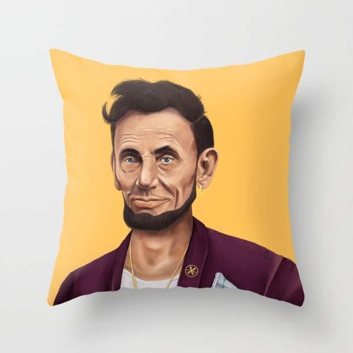 The Pillow pillows 16" x 16" Abraham Lincoln Pillow/Cushion