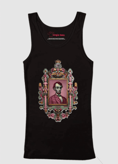 Virgin Teez Tank Top SMALL / Black Abraham Lincoln Portrait Tank Top