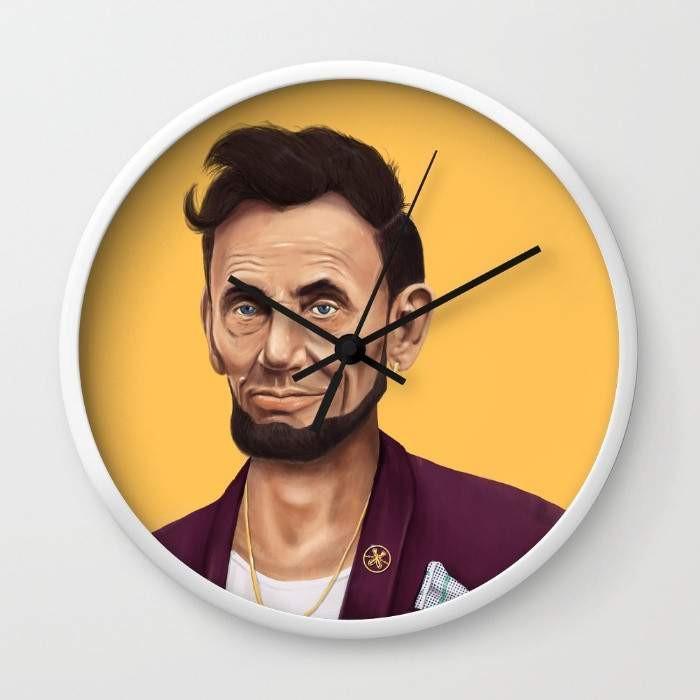 Dany Designs Wall Clock White Abraham Lincoln Wall clock