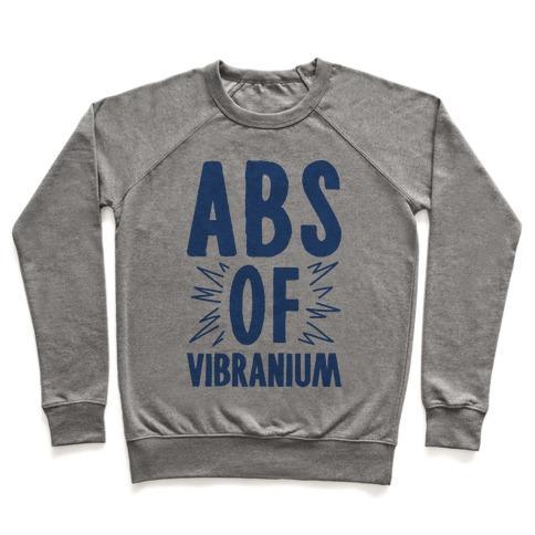 Virgin Teez  Pullover ABS OF VIBRANIUM PARODY CREWNECK SWEATSHIRT