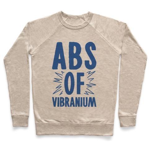 Virgin Teez  Pullover ABS OF VIBRANIUM PARODY CREWNECK SWEATSHIRT