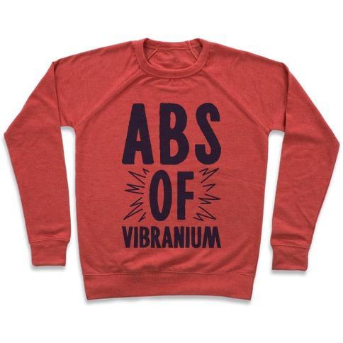 Virgin Teez  Pullover ABS OF VIBRANIUM PARODY CREWNECK SWEATSHIRT