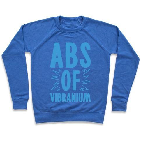 Virgin Teez  Pullover ABS OF VIBRANIUM PARODY CREWNECK SWEATSHIRT