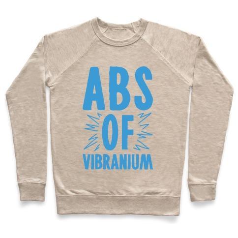 Virgin Teez  Pullover ABS OF VIBRANIUM PARODY CREWNECK SWEATSHIRT