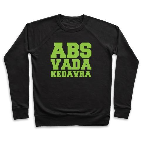 Virgin Teez  Pullover ABS VADA KEDAVRA PARODY WHITE PRINT CREWNECK SWEATSHIRT