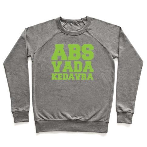 Virgin Teez  Pullover ABS VADA KEDAVRA PARODY WHITE PRINT CREWNECK SWEATSHIRT