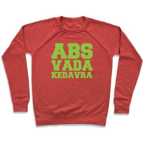 Virgin Teez  Pullover ABS VADA KEDAVRA PARODY WHITE PRINT CREWNECK SWEATSHIRT