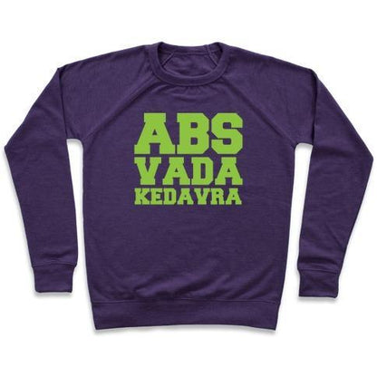 Virgin Teez  Pullover ABS VADA KEDAVRA PARODY WHITE PRINT CREWNECK SWEATSHIRT