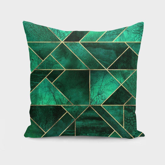 The Pillow pillows 16" x 16" Abstract Nature - Emerald Green  Cushion/Pillow