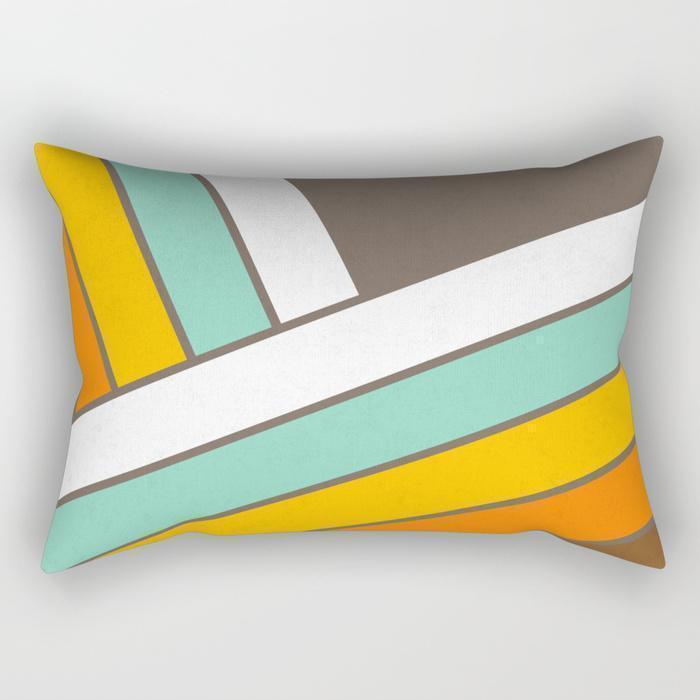 The Pillow pillows SMALL 17" X 12" Abstract Stripes Rectangle Pillow