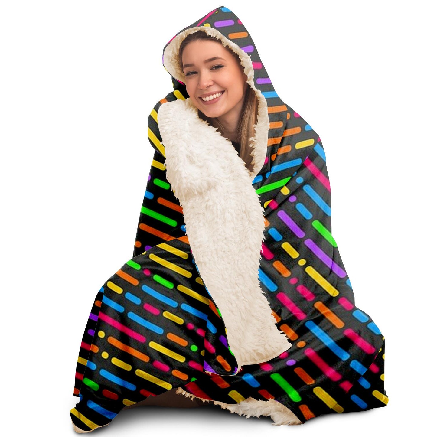 Colorful Rain Hooded Blanket