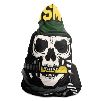 USMC Skull Mascots Hooded Blanket