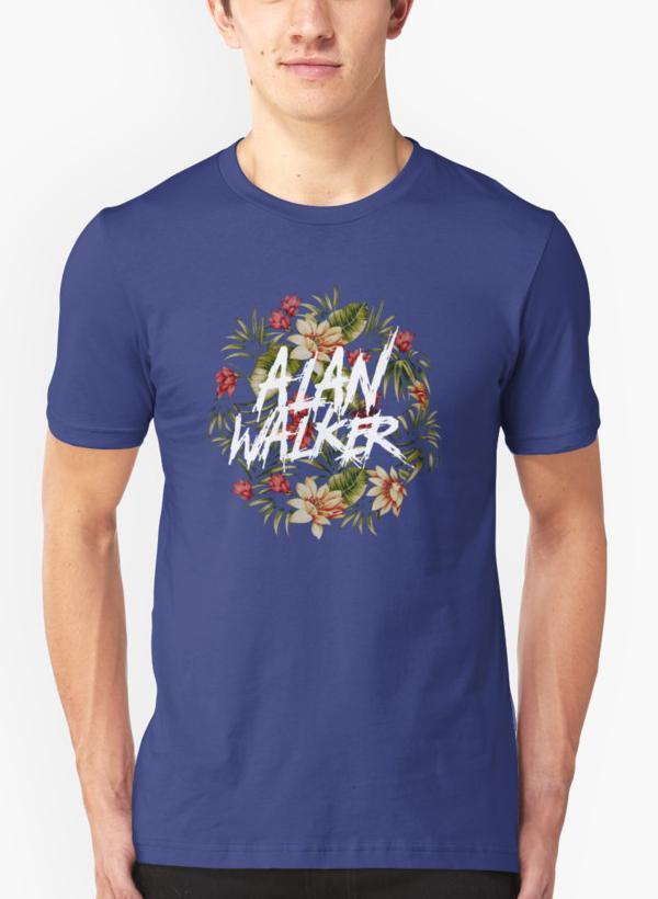 Ali Naqvi T-SHIRT SMALL Alan Walker Flower Purple T-shirt