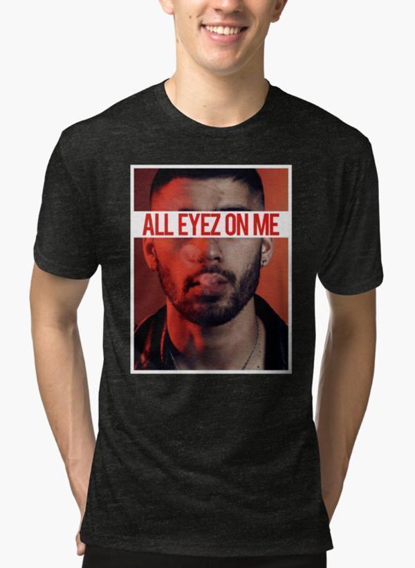 Imtiaz Zuhaib T-SHIRT SMALL All Eyes On Me Black Malange T-shirt