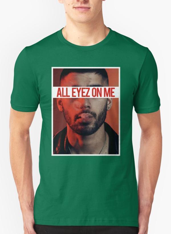 Ali Naqvi T-SHIRT SMALL All Eyes On Me Green T-shirt