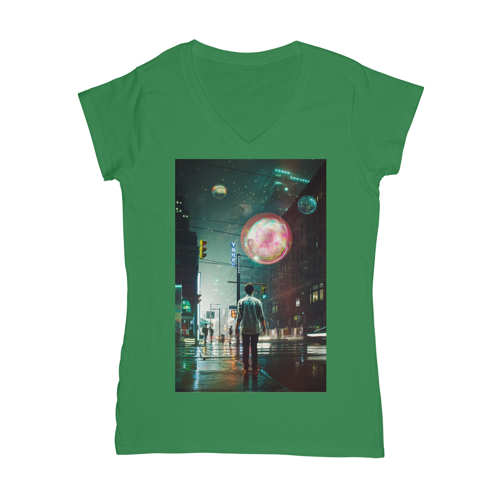 VIRGIN TEEZ Women T-shirt Kelly Green / Female / S All Of A Sudden Classic Women's V-Neck T-Shirt