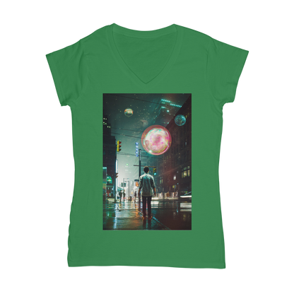 VIRGIN TEEZ Women T-shirt Kelly Green / Female / S All Of A Sudden Classic Women's V-Neck T-Shirt