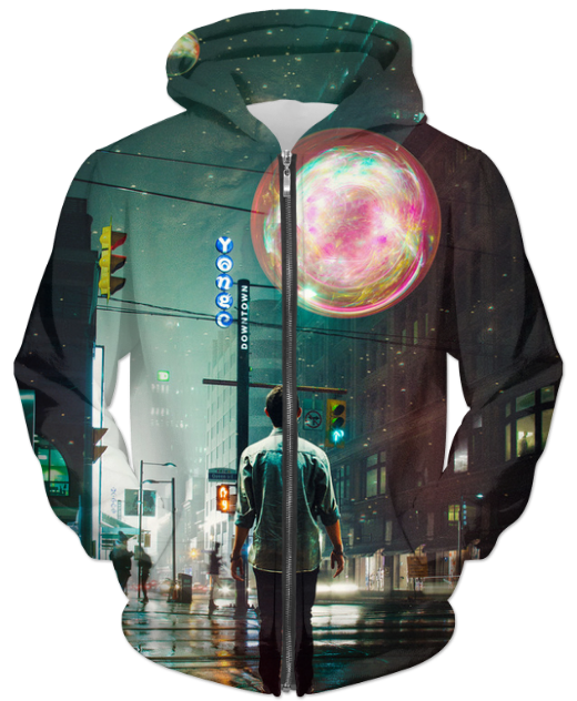 Virgin Teez Sublimation Hoodie Small All Of A Sudden UNISEX ZIP HOODIE