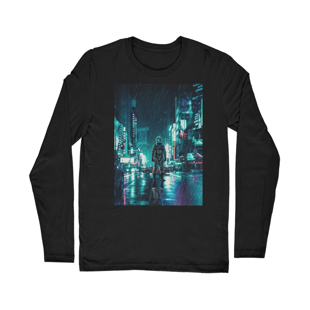 VIRGIN TEEZ Long sleeves T-shirt Black / Unisex / S Another Rainy Night Classic Long Sleeve T-Shirt