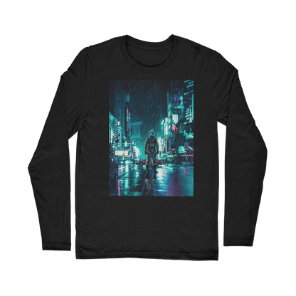 VIRGIN TEEZ Long sleeves T-shirt Black / Unisex / S Another Rainy Night Classic Long Sleeve T-Shirt