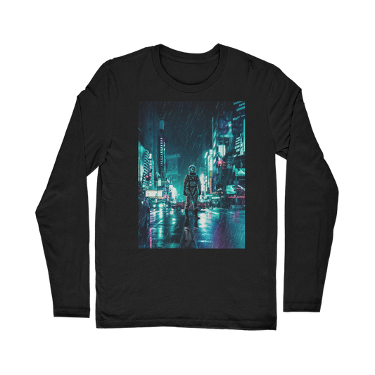 VIRGIN TEEZ Long sleeves T-shirt Black / Unisex / S Another Rainy Night Classic Long Sleeve T-Shirt