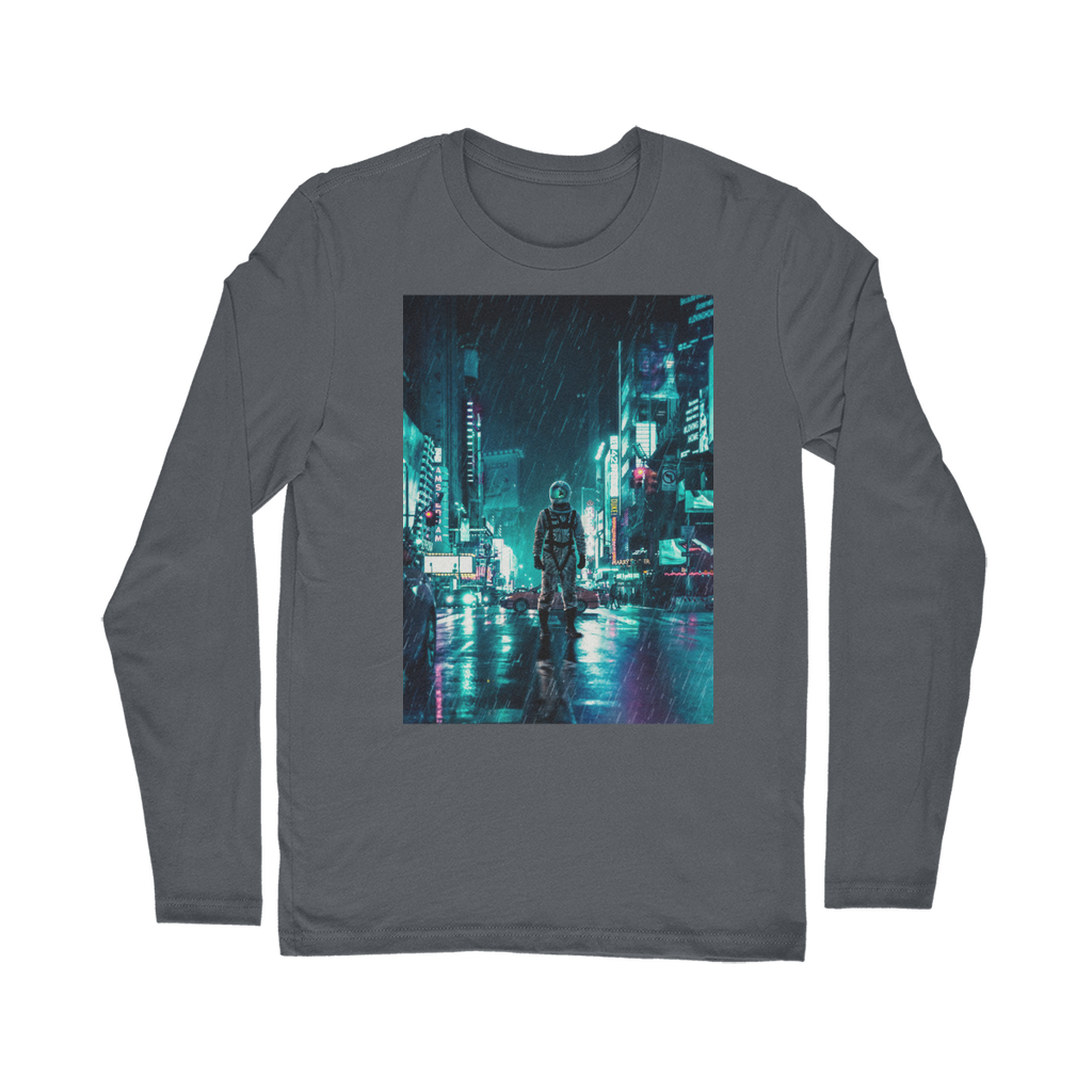 VIRGIN TEEZ Long sleeves T-shirt Dark Grey / Unisex / S Another Rainy Night Classic Long Sleeve T-Shirt