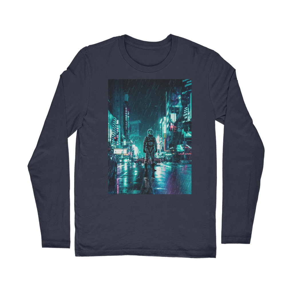 VIRGIN TEEZ Long sleeves T-shirt NAVY / Unisex / S Another Rainy Night Classic Long Sleeve T-Shirt