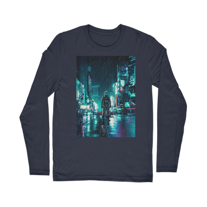 VIRGIN TEEZ Long sleeves T-shirt NAVY / Unisex / S Another Rainy Night Classic Long Sleeve T-Shirt