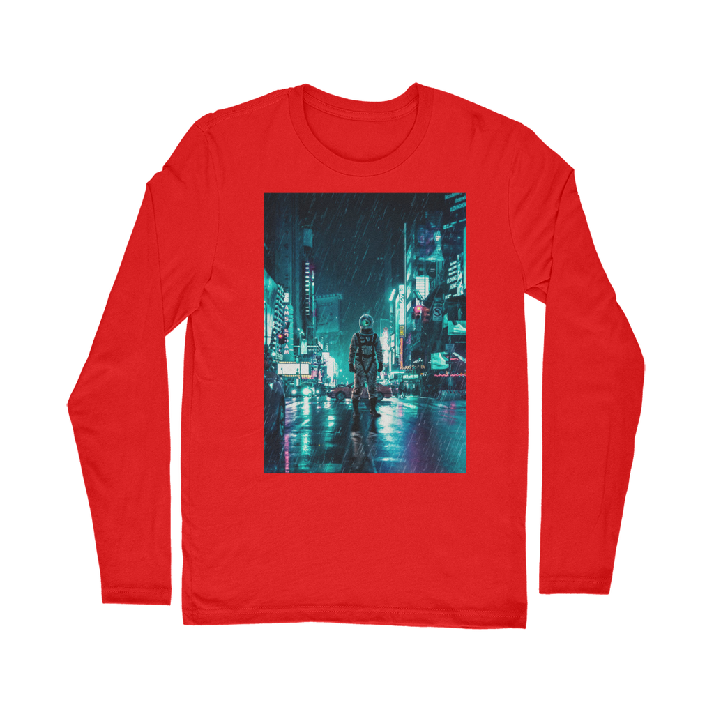 VIRGIN TEEZ Long sleeves T-shirt Red / Unisex / S Another Rainy Night Classic Long Sleeve T-Shirt