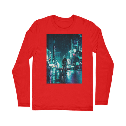 VIRGIN TEEZ Long sleeves T-shirt Red / Unisex / S Another Rainy Night Classic Long Sleeve T-Shirt