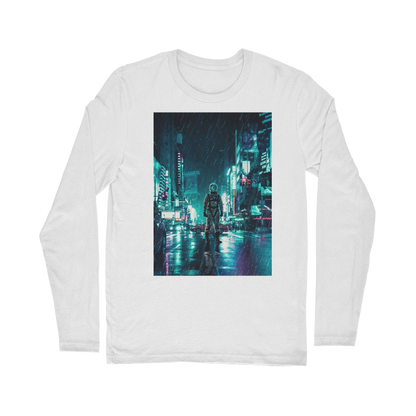 VIRGIN TEEZ Long sleeves T-shirt White / Unisex / S Another Rainy Night Classic Long Sleeve T-Shirt