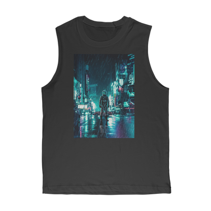 VIRGIN TEEZ Tank Top Black / Unisex / S Another Rainy Night Premium Adult Muscle Top