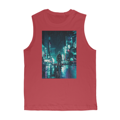 VIRGIN TEEZ Tank Top Red / Unisex / S Another Rainy Night Premium Adult Muscle Top