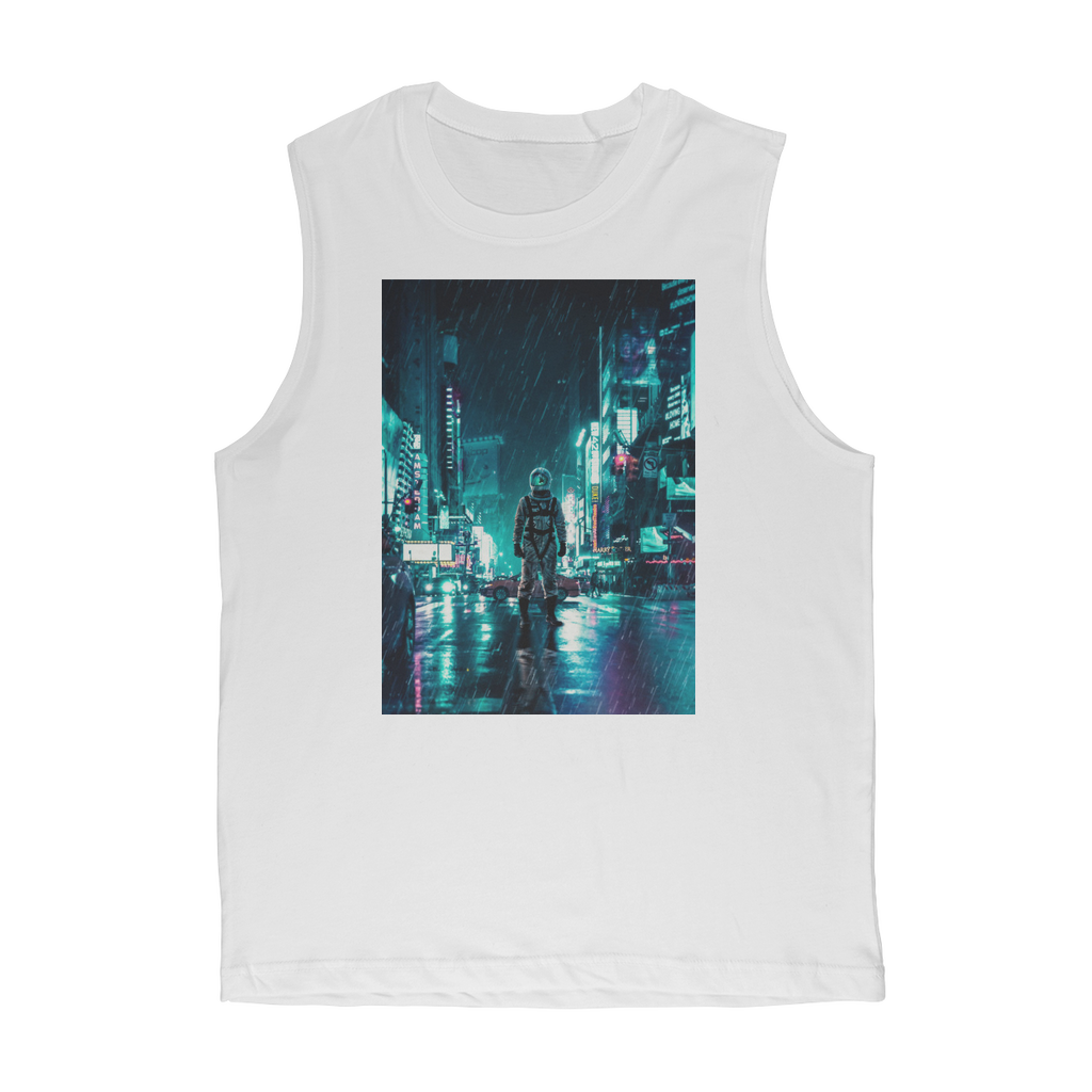 VIRGIN TEEZ Tank Top White / Unisex / S Another Rainy Night Premium Adult Muscle Top