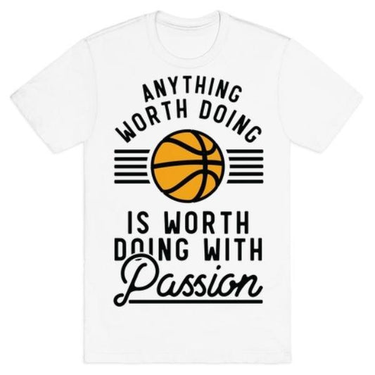 GYM FIT T-SHIRT ANYTHING WORTH  BASKETBALL T-SHIRT