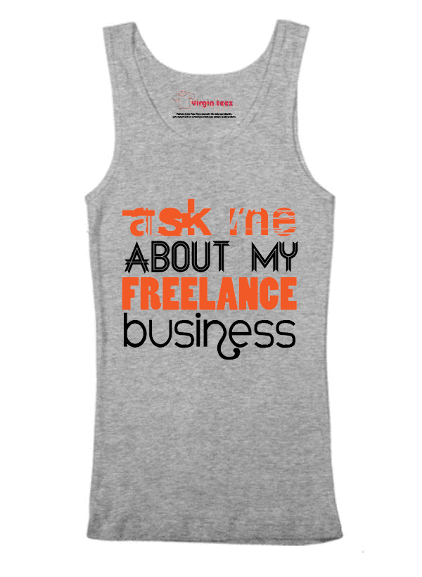 Virgin Teez Tank Top SMALL / Gray Ask Me About Business Tank Top