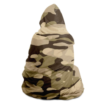 Desert Camouflage Pattern Hooded Blanket