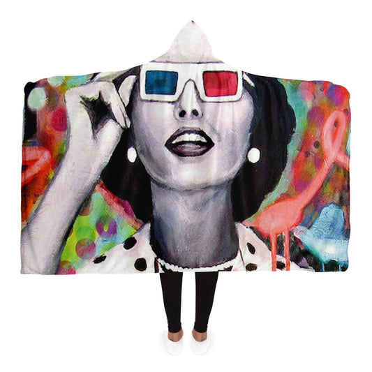 Distorted Perception Hooded Blanket