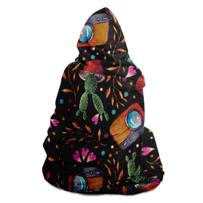 Photography Pattern Hooded Blanket