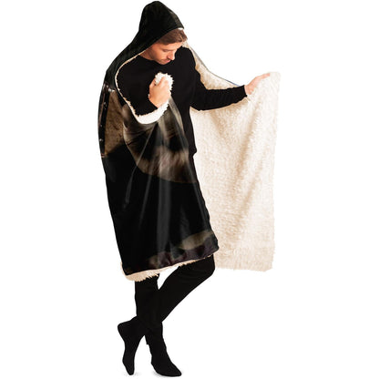 Brush Strokes Hooded Blanket