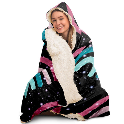 Cosmic Rainbow Night Dream Hooded Blanket