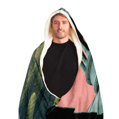 Botany Castle Pattern Hooded Blanket